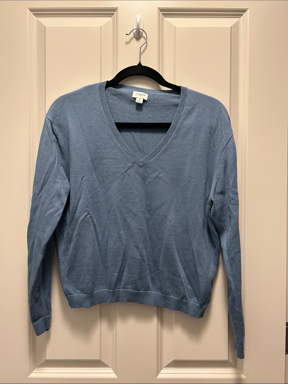 J. Crew Women's Powder Blue V-Neck Sweater